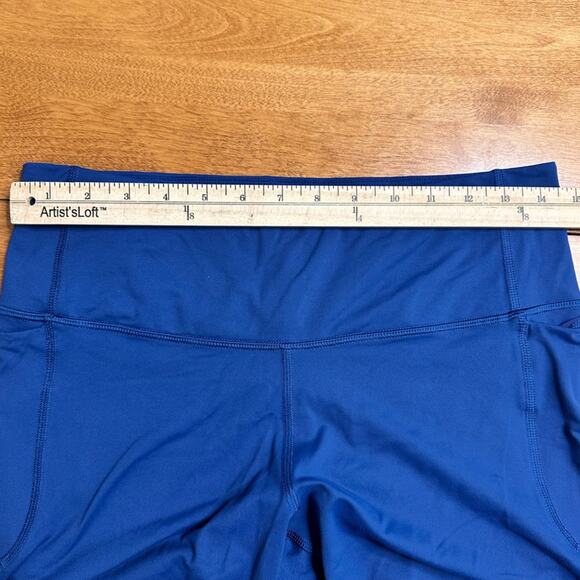 Under Armour Women’s Compression Leggings Size Large L Blue Athletic Gym Workout - Picture 9 of 10